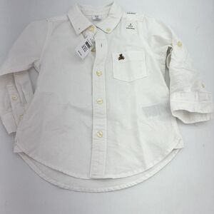 Baby Gap White Long Sleeve Button Down Shirt Size 2 Year NWT